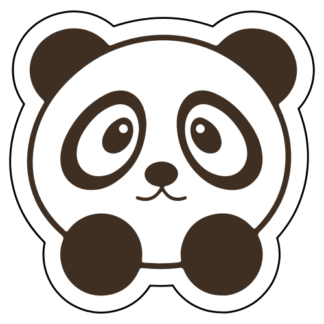 Sweet Little Panda Sticker (Brown)